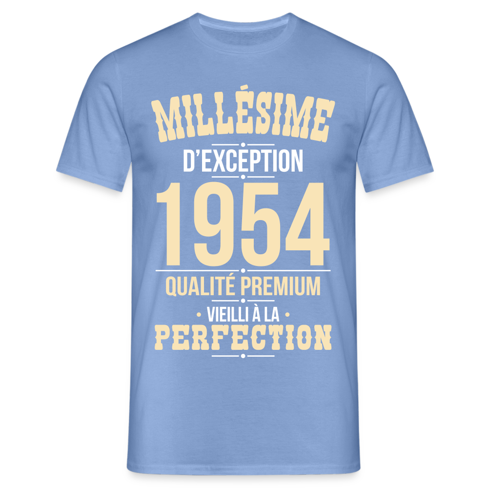 T-shirt Homme - Anniversaire 71 Ans - Millésime 1954 - carolina blue