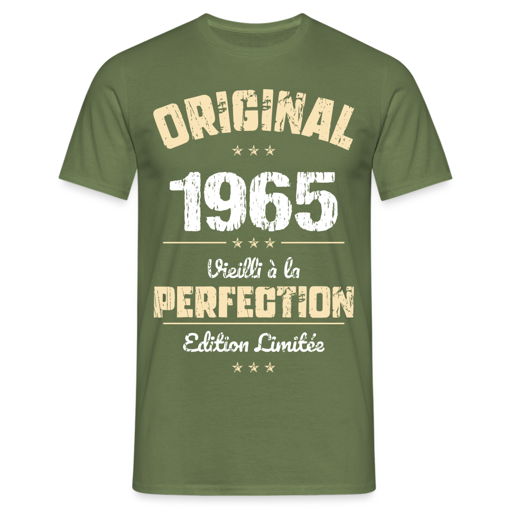 T-shirt Homme - Anniversaire 60 Ans - Original 1965 - vert militaire