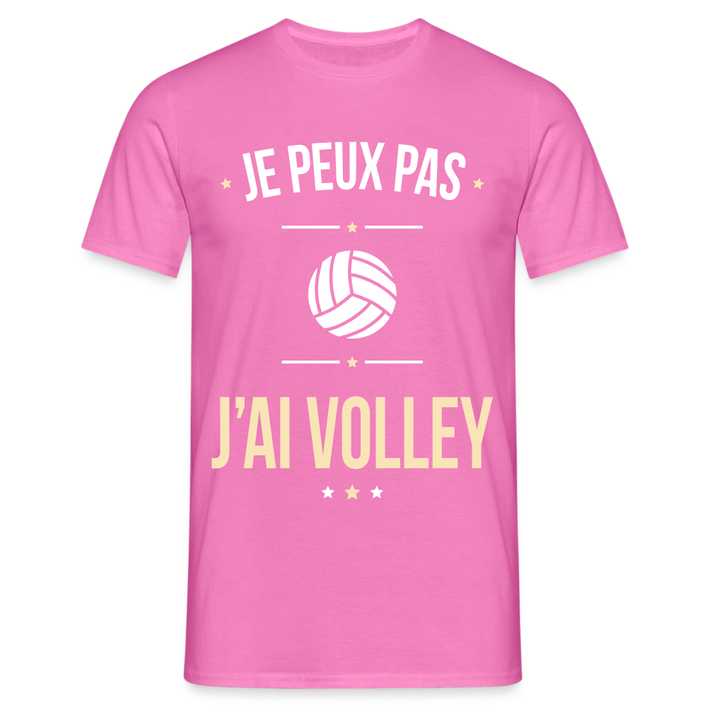 T-shirt Homme - Je peux pas j'ai Volley - rose