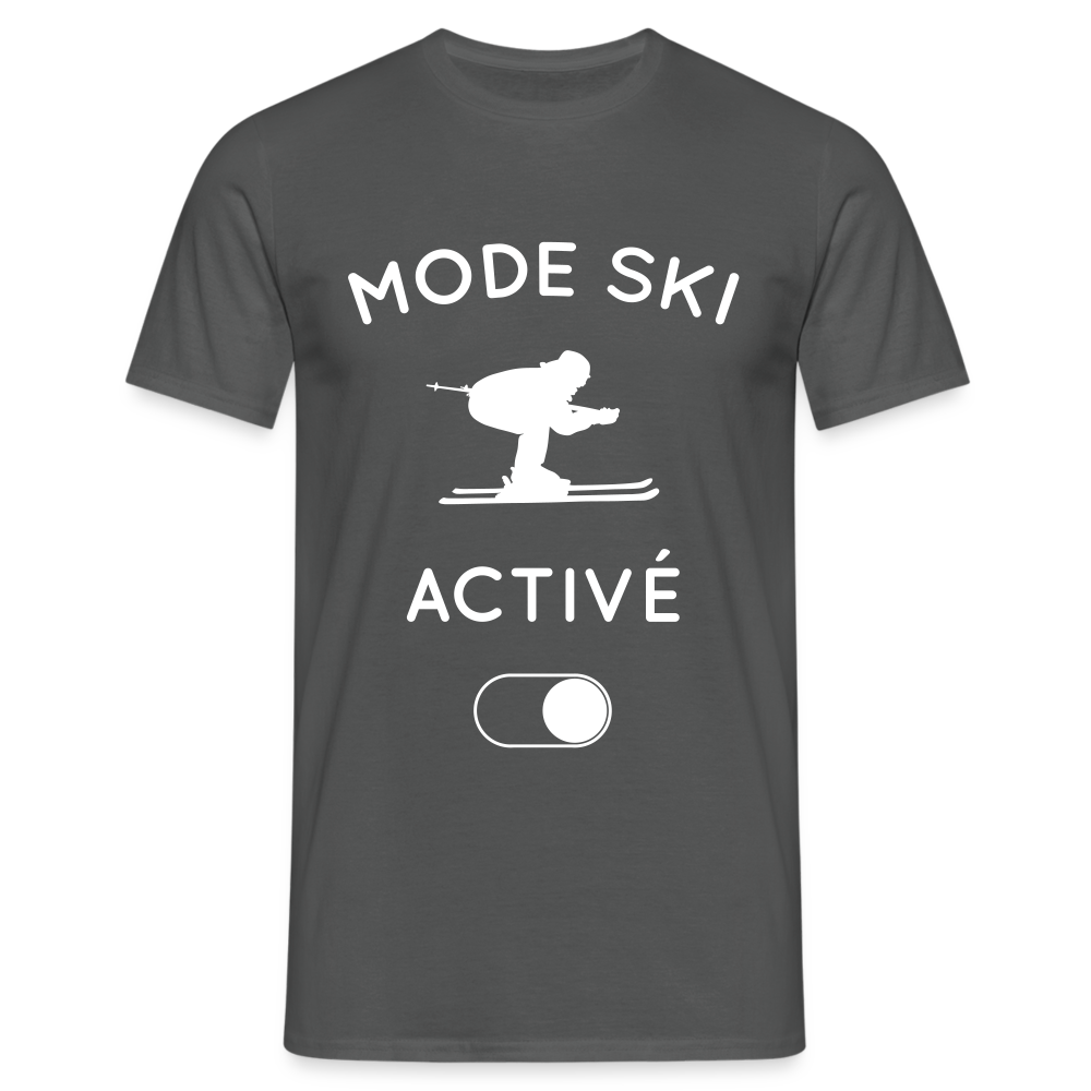 T-shirt Homme - Mode ski activé - charbon