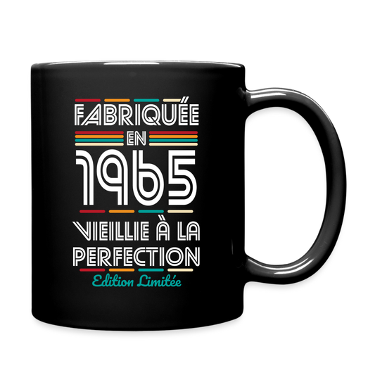 Mug uni - Anniversaire 60 Ans - Fabriquée en 1965 - noir