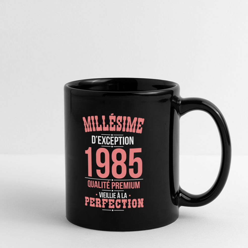 Mug uni - Anniversaire 40 Ans - Millésime 1985 - noir