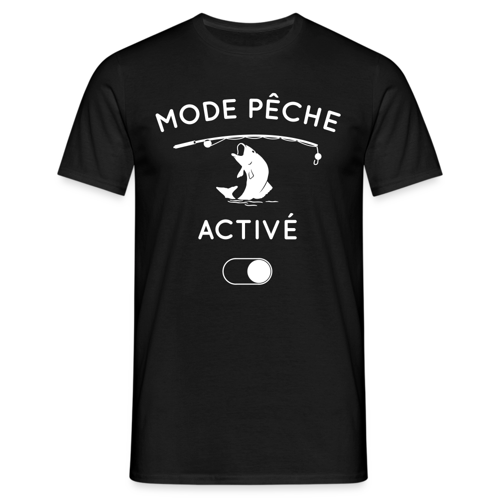 T-shirt Homme - Mode pêche activé - noir