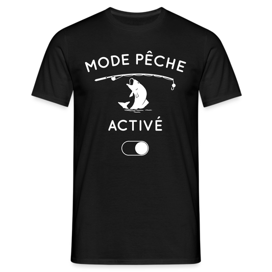 T-shirt Homme - Mode pêche activé - noir