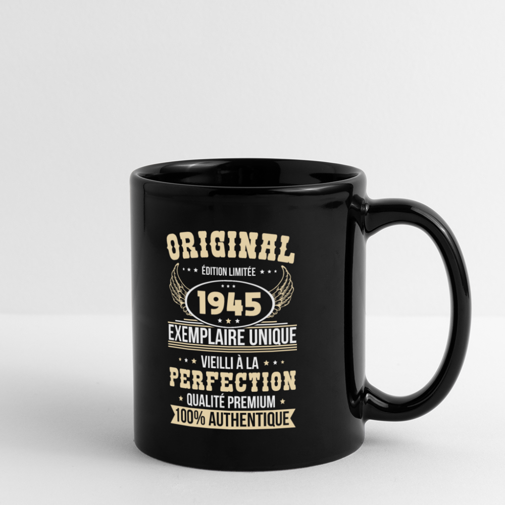 Mug uni - Anniversaire 80 Ans - Original 1945 - noir