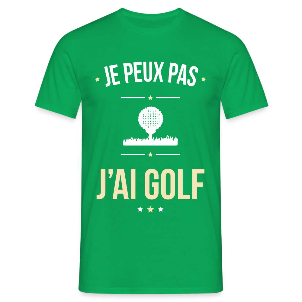 T-shirt Homme - Je peux pas j'ai Golf - vert