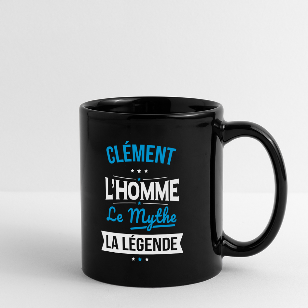 Mug uni - Clément - l'Homme - le Mythe - la Légende - noir