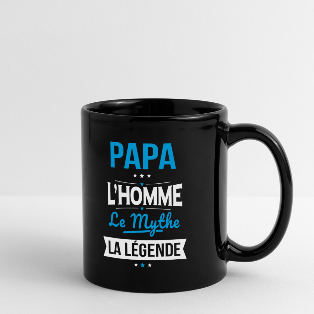 Mug uni - Papa L'Homme le Mythe la Légende - noir