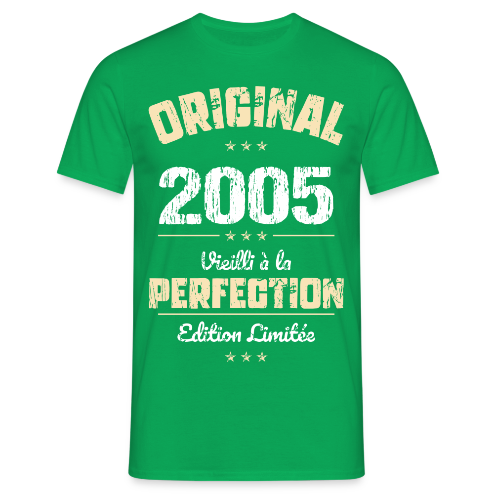 T-shirt Homme - Anniversaire 20 Ans - Original 2005 - vert