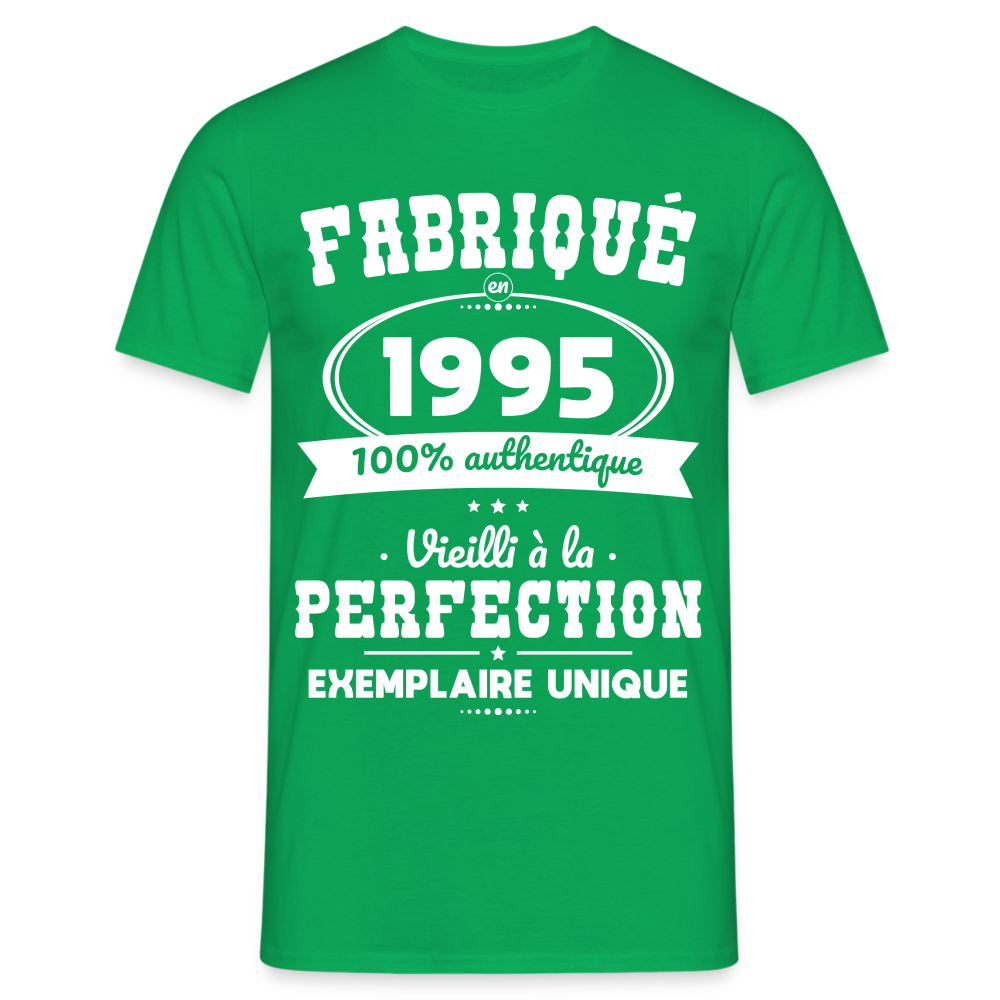 T-shirt Homme - Anniversaire 30 Ans - Fabriqué en 1995 - vert