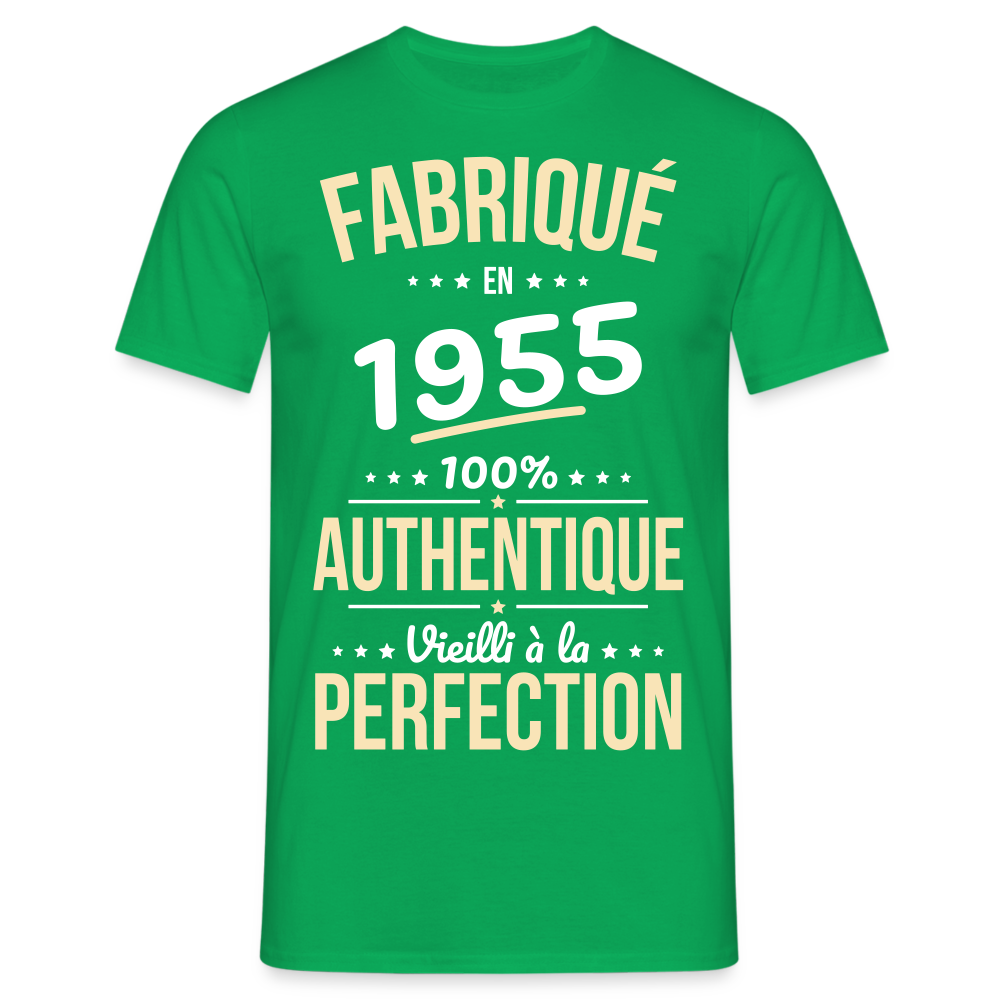 T-shirt Homme - Anniversaire 70 Ans - Fabriqué en 1955 - vert