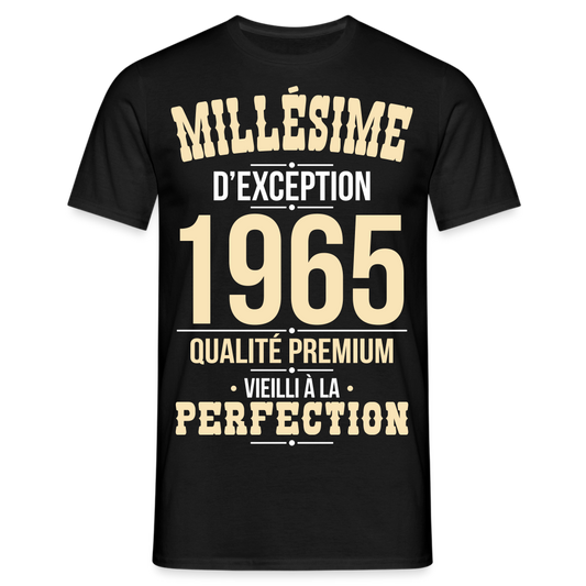 T-shirt Homme - Anniversaire 60 Ans - Millésime 1965 - noir