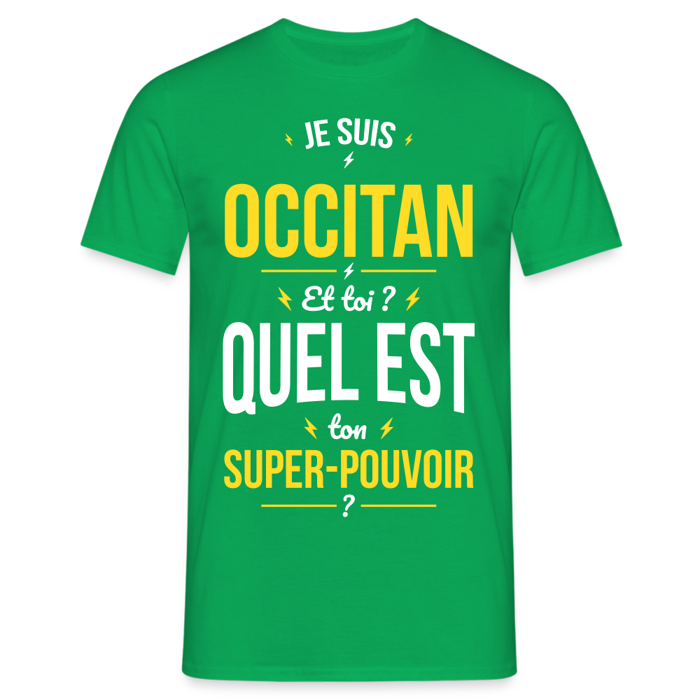 T-shirt Homme - Je suis Occitan - Super-pouvoir - vert