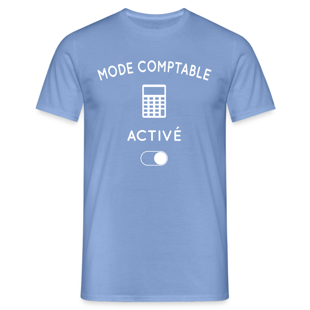 T-shirt Homme - Mode comptable activé - carolina blue