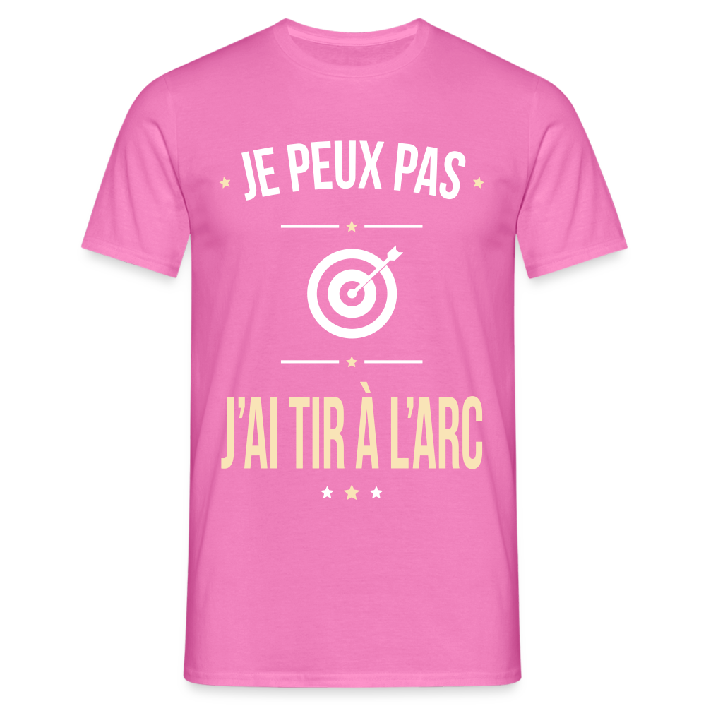 T-shirt Homme - Je peux pas j'ai tir à l'arc - rose