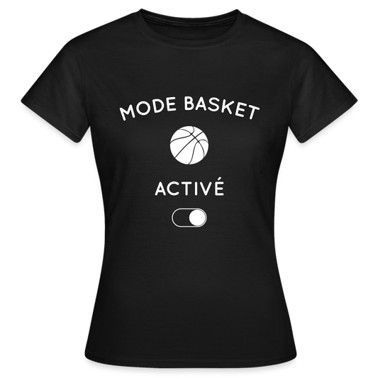 T-shirt Femme - Mode basket activé - noir