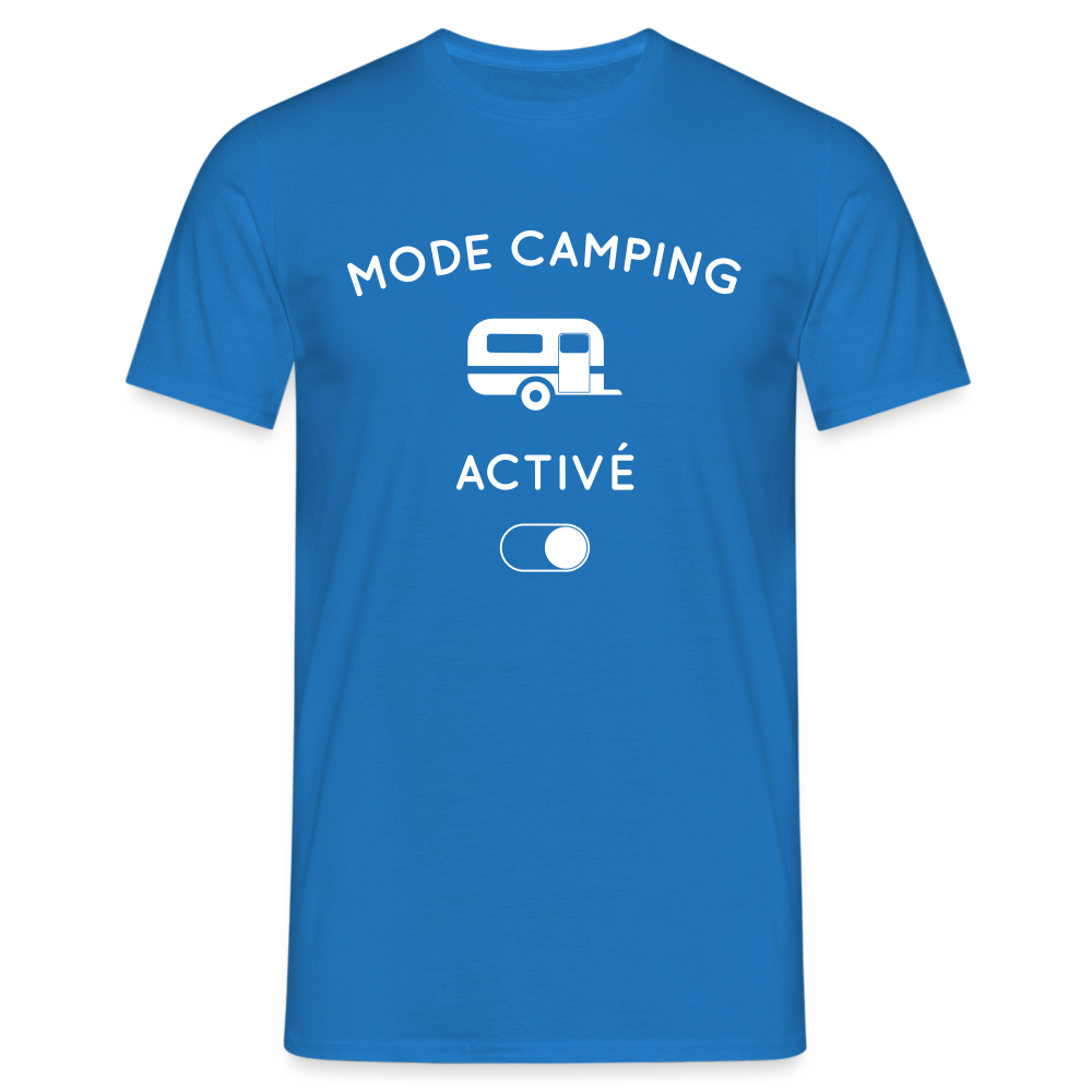 T-shirt Homme - Mode camping activé - bleu royal