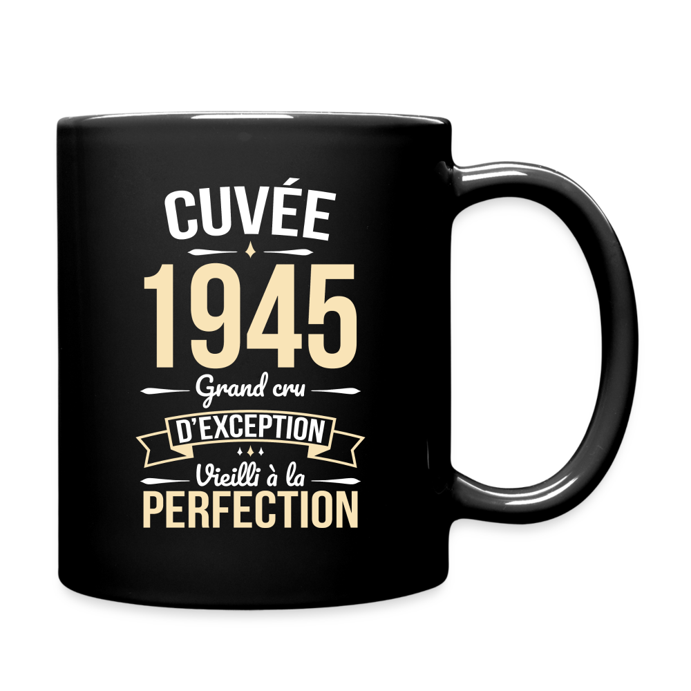 Mug uni - Anniversaire 80 Ans - Cuvée 1945 - noir