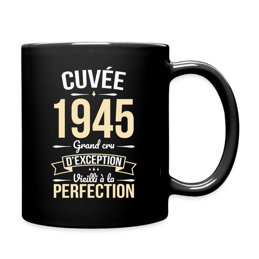 Mug uni - Anniversaire 80 Ans - Cuvée 1945 - noir