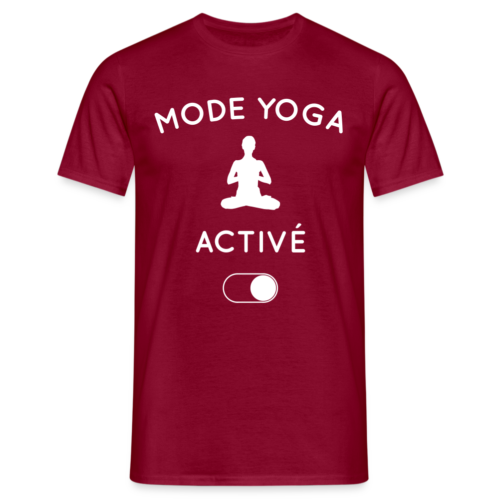 T-shirt Homme - Mode yoga activé - rouge brique