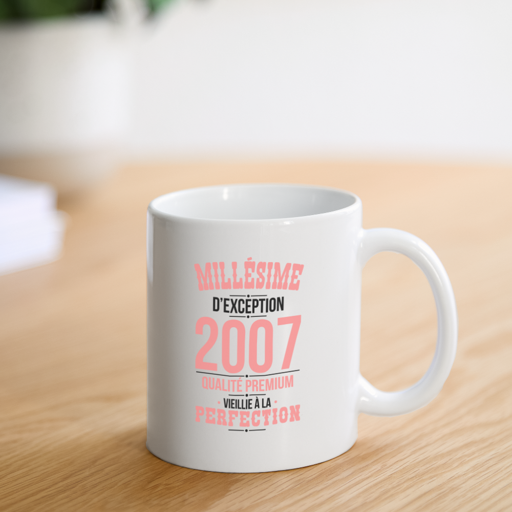 Mug blanc - Anniversaire 18 Ans - Millésime 2007 - blanc