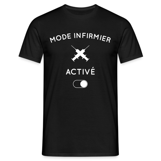 T-shirt Homme - Mode infirmier activé - noir