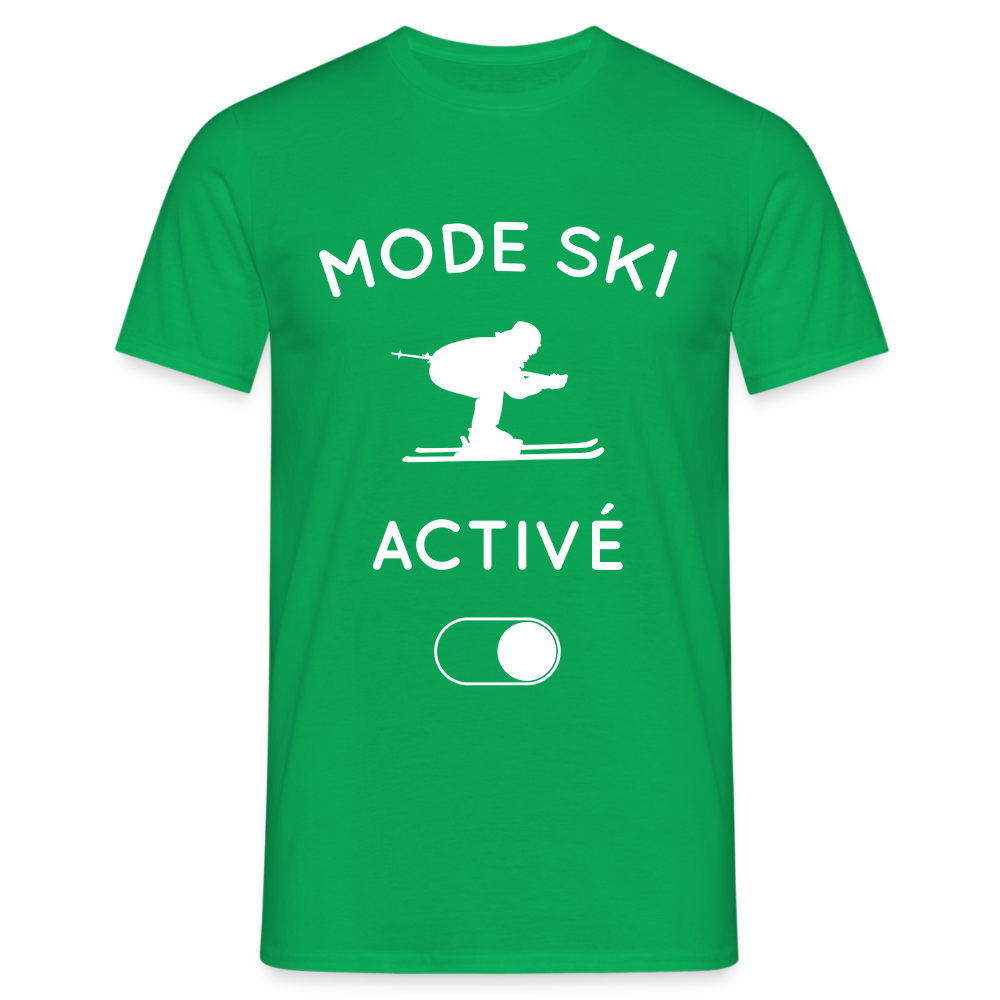 T-shirt Homme - Mode ski activé - vert