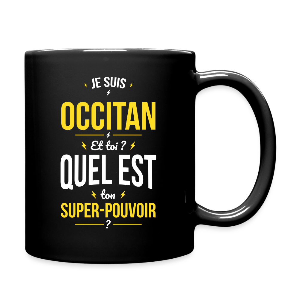 Mug uni - Je suis Occitan - Super-pouvoir - noir