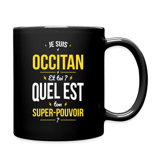 Mug uni - Je suis Occitan - Super-pouvoir - noir