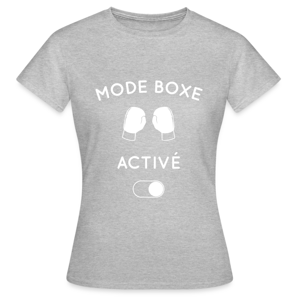 T-shirt Femme - Mode boxe activé - gris chiné