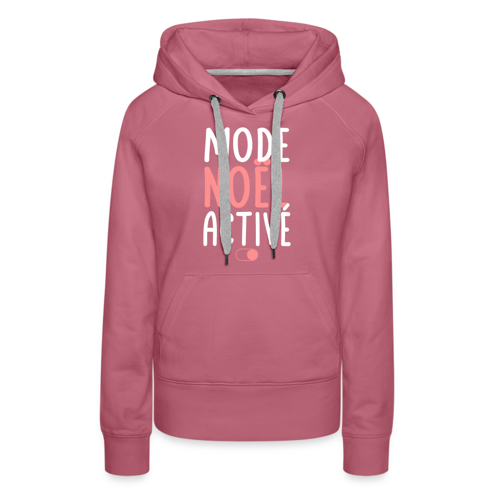 Sweat à capuche Premium Femme - Mode Noël activé - mauve