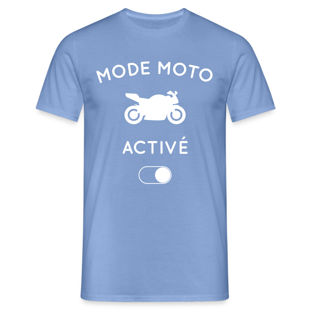 T-shirt Homme - Mode moto activé - carolina blue