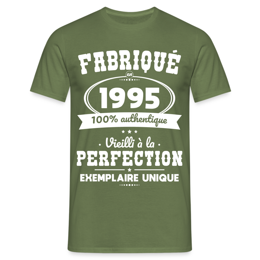 T-shirt Homme - Anniversaire 30 Ans - Fabriqué en 1995 - vert militaire