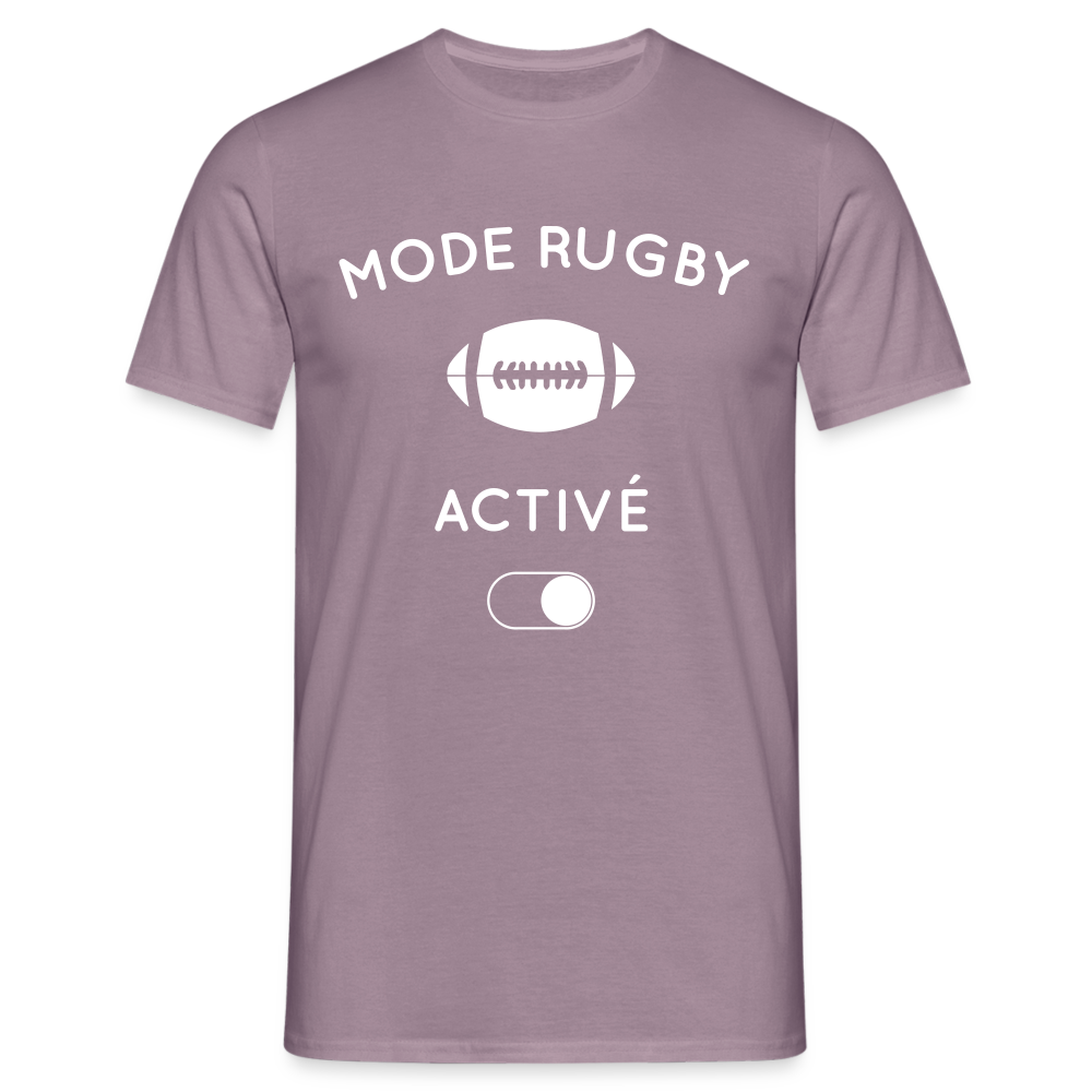 T-shirt Homme - Mode rugby activé - mauve gris 