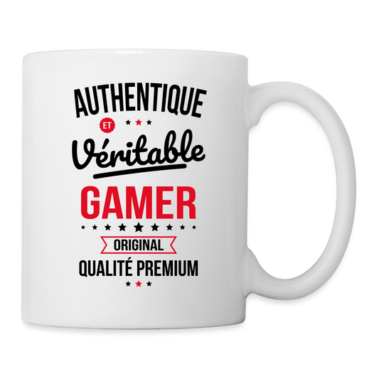 Mug blanc - Authentique et véritable Gamer - blanc