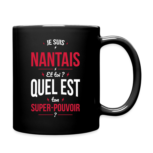 Mug uni - Je suis Nantais - Super-pouvoir - noir