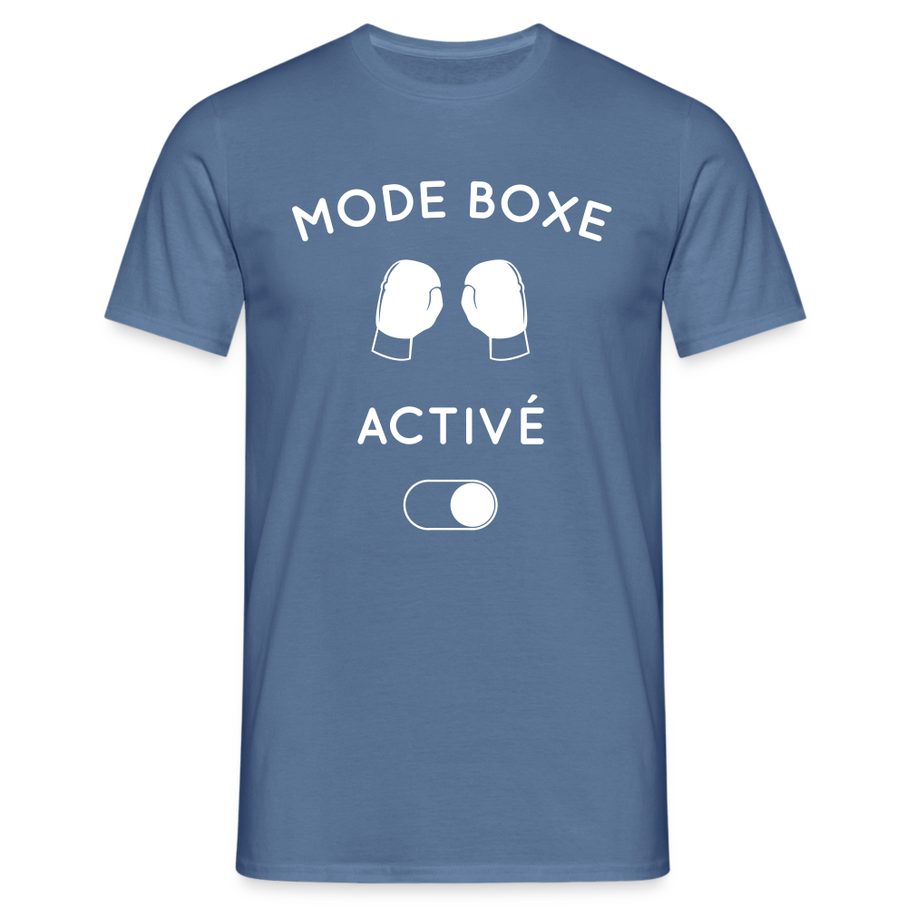 T-shirt Homme - Mode boxe activé - bleu pigeon 