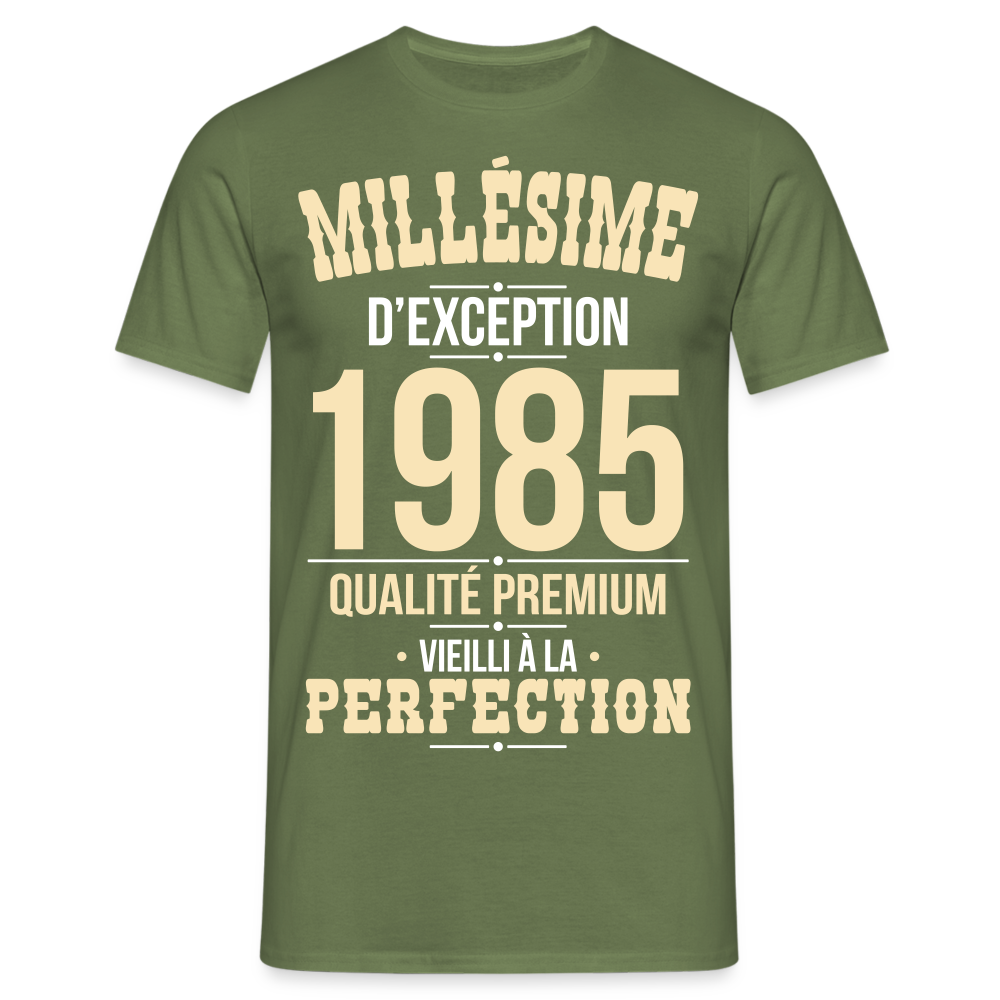 T-shirt Homme - Anniversaire 40 Ans - Millésime 1985 - vert militaire