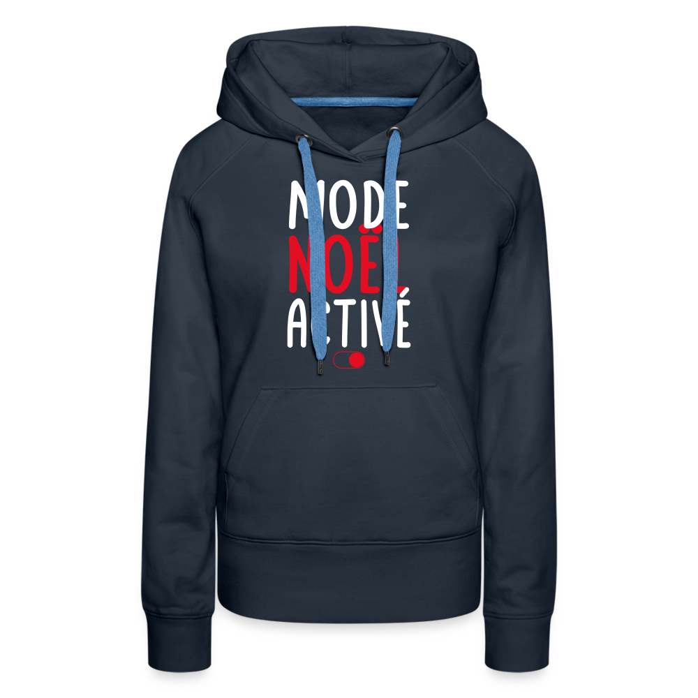 Sweat à capuche Premium Femme - Mode Noël activé - marine