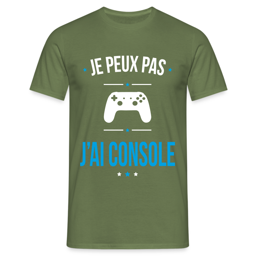 T-shirt Homme - Je peux pas j'ai Console - vert militaire