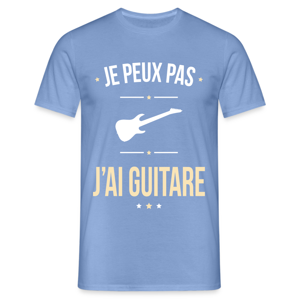 T-shirt Homme - Je peux pas j'ai Guitare - carolina blue