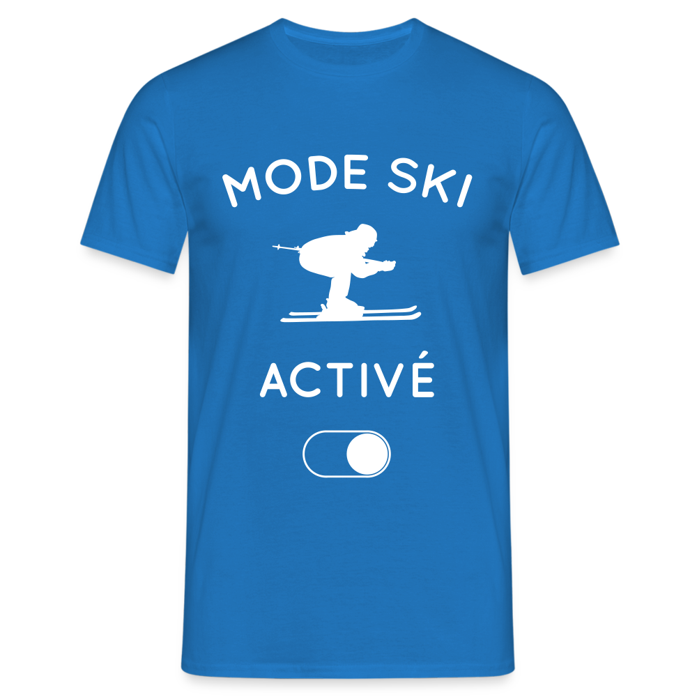 T-shirt Homme - Mode ski activé - bleu royal