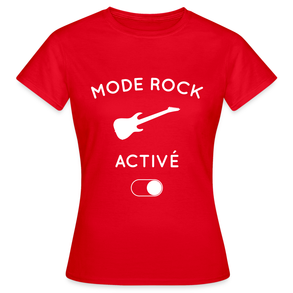 T-shirt Femme - Mode rock activé - rouge