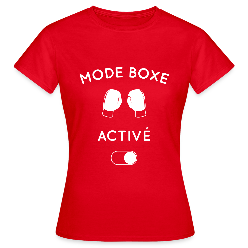 T-shirt Femme - Mode boxe activé - rouge