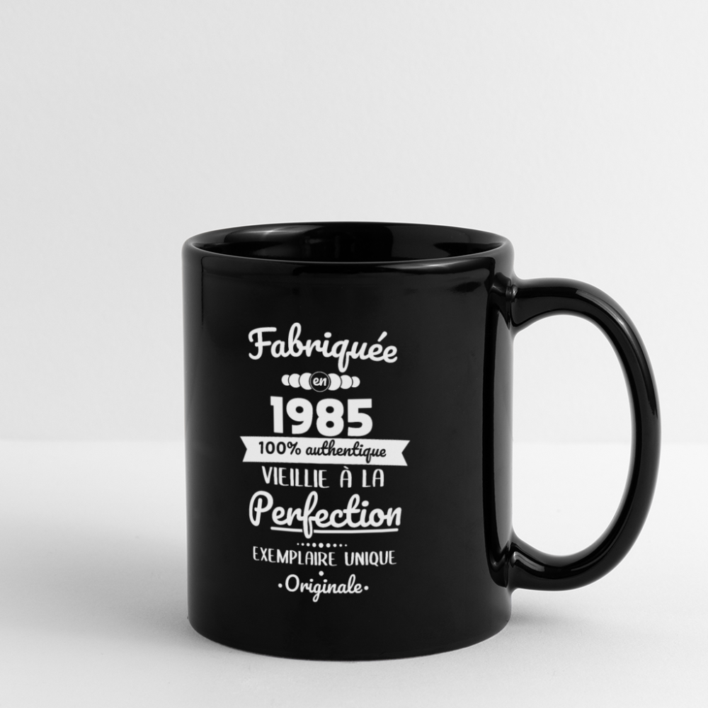 Mug uni - Anniversaire 40 Ans - Fabriquée en 1985 - noir