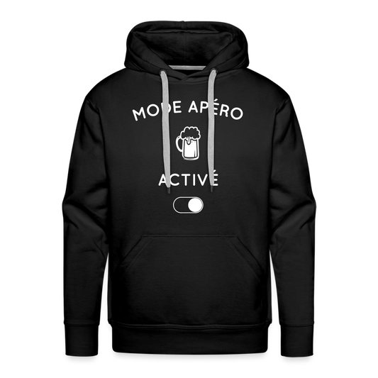 Sweat à capuche Premium Homme - Mode apéro activé - noir