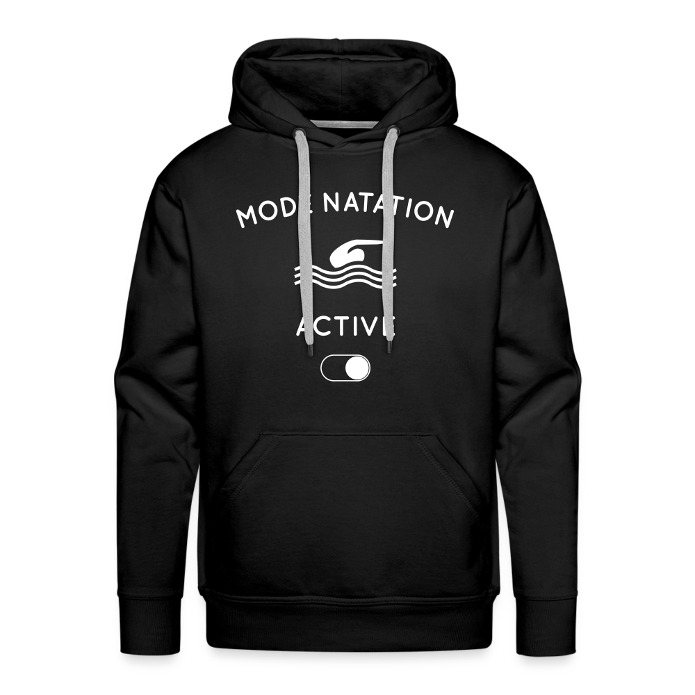 Sweat à capuche Premium Homme - Mode natation activé - noir