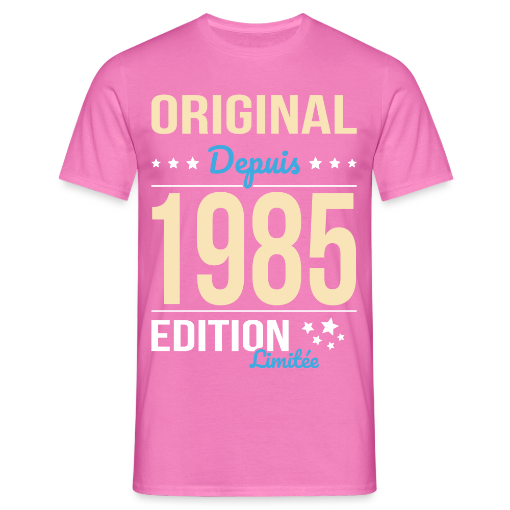 T-shirt Homme - Anniversaire 40 Ans - Original depuis 1985 - rose