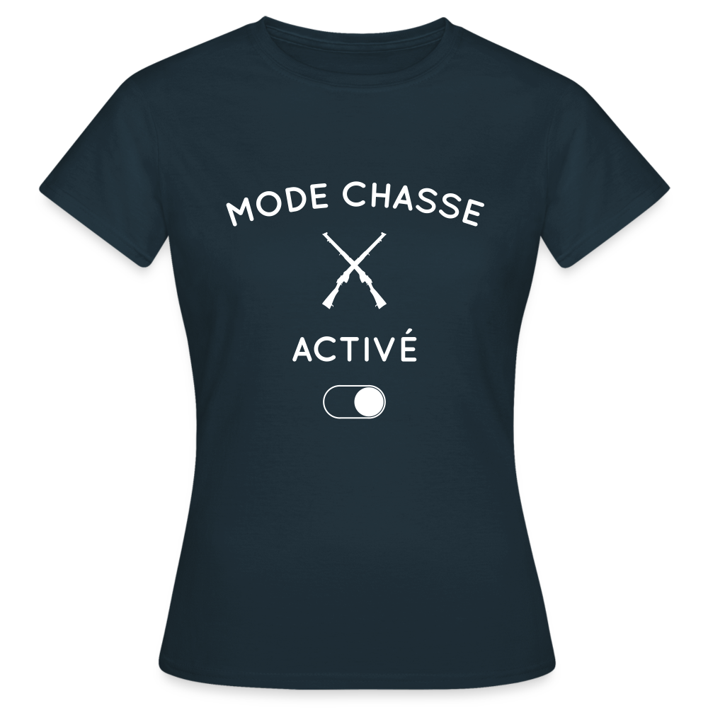 T-shirt Femme - Mode chasse activé - marine