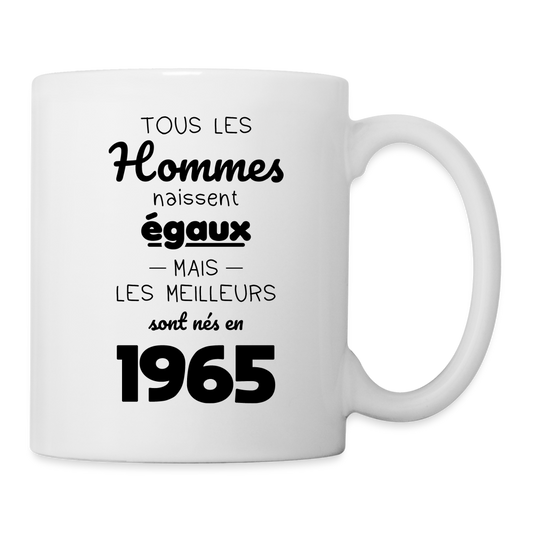 Mug blanc - Anniversaire 60 Ans - Les meilleurs sont nés en 1965 - blanc